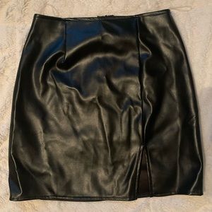 Faux Leather Mini Skirt